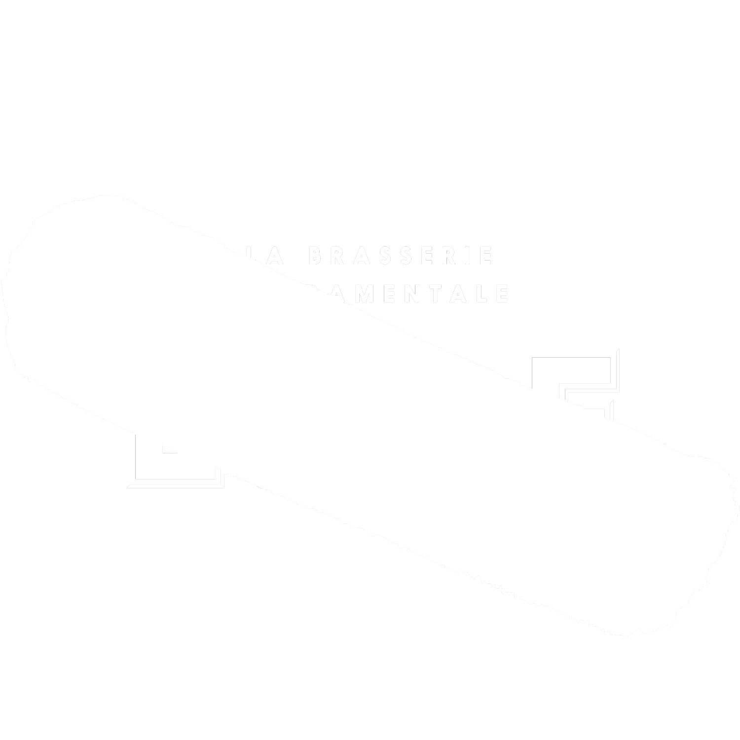 The beverages Family logo blanc La Brasserie Fondamentale - TBF Force de vente mutualisée en GMS