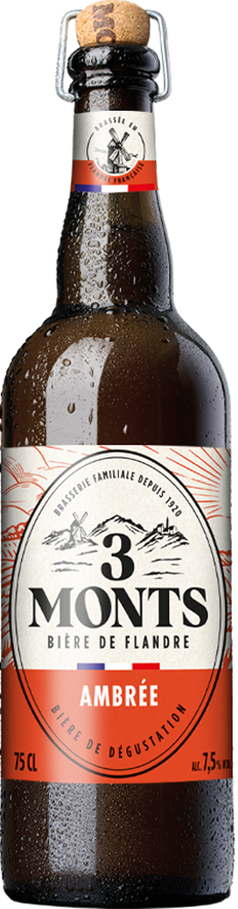 The beverages Family bouteille 3 Monts Ambrée 75cl Brasserie 3 Monts - TBF Force de vente mutualisée en GMS