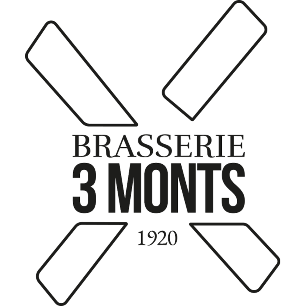 The beverages Family logo Brasserie 3 Monts noir - TBF Force de vente mutualisée en GMS